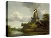 Windmill by a River-Jacob Isaaksz. Or Isaacksz. Van Ruisdael-Stretched Canvas