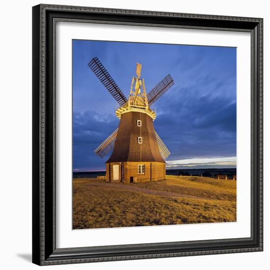 Windmill by Stove, Mecklenburg-Western Pomerania, Germany-Rainer Mirau-Framed Photographic Print