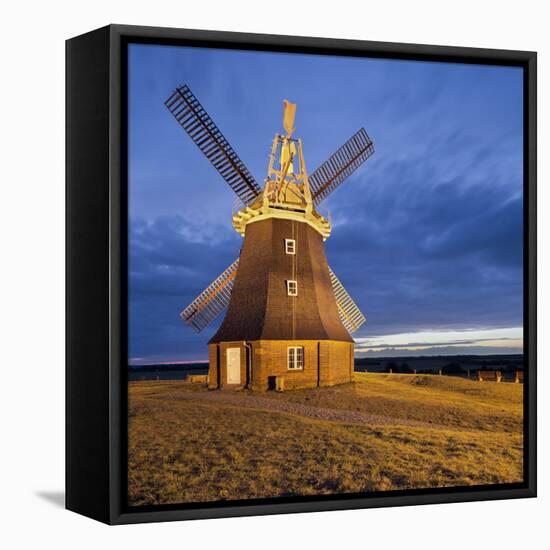 Windmill by Stove, Mecklenburg-Western Pomerania, Germany-Rainer Mirau-Framed Stretched Canvas