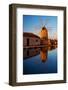 Windmill by the Old Saltwork Layout in Seaport Trapani, Sicily, Italy-Thomas Ebelt-Framed Photographic Print