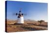 Windmill, El Cotillo, Fuerteventura, Canary Islands, Spain, Atlantic, Europe-Markus Lange-Stretched Canvas