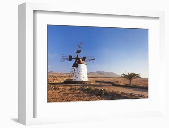 Windmill, El Cotillo, Fuerteventura, Canary Islands, Spain, Atlantic, Europe-Markus Lange-Framed Photographic Print