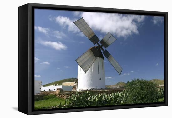 Windmill, Fuerteventura, Canary Islands-Peter Thompson-Framed Stretched Canvas