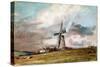 Windmill, Houses and Rainbow Painting by John Constable (1776-1837) 1824 Approx. Sun. 21X30,4 Cm Lo-John Constable-Stretched Canvas