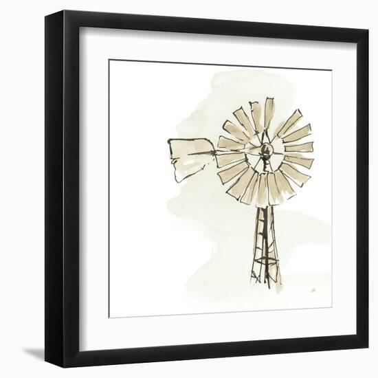 Windmill I Neutral-Chris Paschke-Framed Art Print