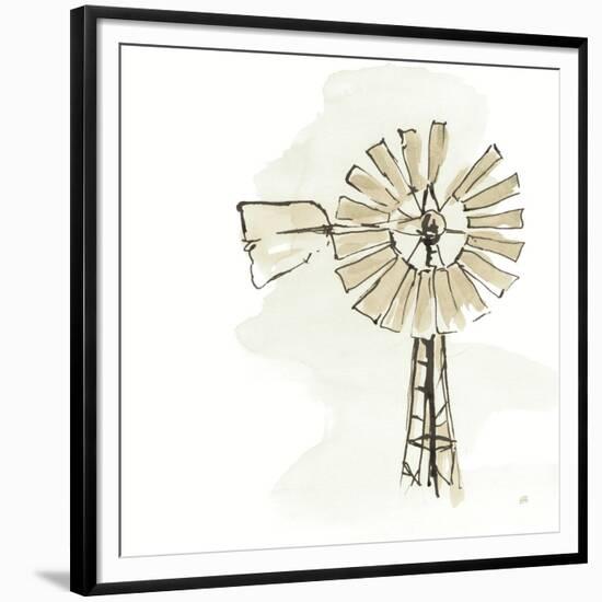 Windmill I Neutral-Chris Paschke-Framed Premium Giclee Print