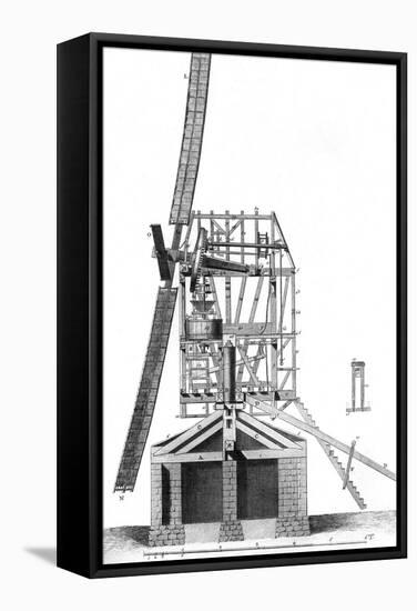 Windmill in 18th C.-null-Framed Stretched Canvas