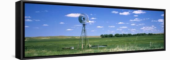 Windmill in a Field, Nebraska, USA-null-Framed Stretched Canvas