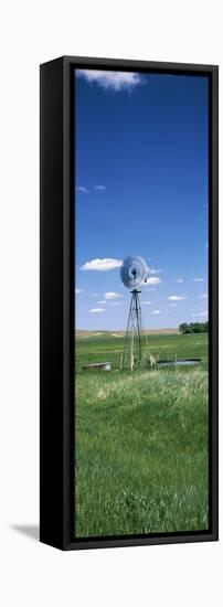 Windmill in a Field, Nebraska, USA-null-Framed Stretched Canvas