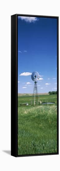 Windmill in a Field, Nebraska, USA-null-Framed Stretched Canvas