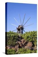 Windmill in Casas Del Calvario in the Northwest, La Palma, Canary Islands, Spain, Europe-Gerhard Wild-Stretched Canvas