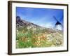 Windmill in Don Quixote Country, Spain-Peter Adams-Framed Photographic Print
