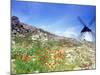 Windmill in Don Quixote Country, Spain-Peter Adams-Mounted Photographic Print