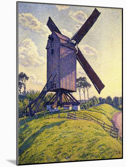 Windmill in Flanders; Moulin En Flandre, 1894-Théo van Rysselberghe-Mounted Premium Giclee Print