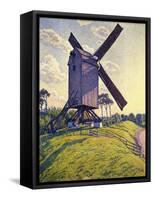 Windmill in Flanders-Theo Rysselberghe-Framed Stretched Canvas