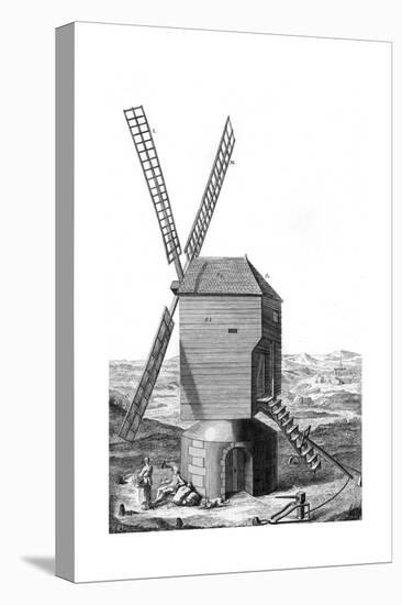 Windmill in France 18Th-null-Stretched Canvas