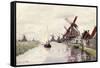 Windmill in Holland, 1871-Claude Monet-Framed Stretched Canvas