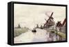 Windmill in Holland, 1871-Claude Monet-Framed Stretched Canvas