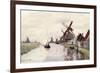 Windmill in Holland, 1871-Claude Monet-Framed Giclee Print