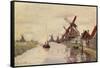 Windmill in Holland, 1871-Claude Monet-Framed Stretched Canvas