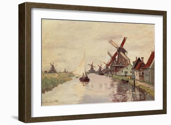 Windmill in Holland, 1871-Claude Monet-Framed Giclee Print