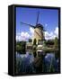 Windmill in Kinderdijk, Holland-Michael DeFreitas-Framed Stretched Canvas