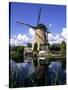 Windmill in Kinderdijk, Holland-Michael DeFreitas-Stretched Canvas