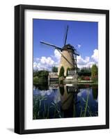 Windmill in Kinderdijk, Holland-Michael DeFreitas-Framed Photographic Print