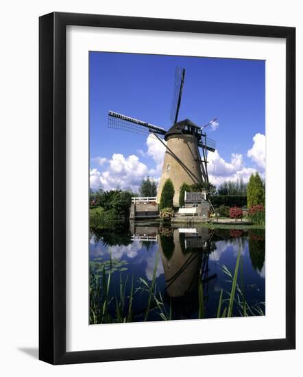 Windmill in Kinderdijk, Holland-Michael DeFreitas-Framed Photographic Print