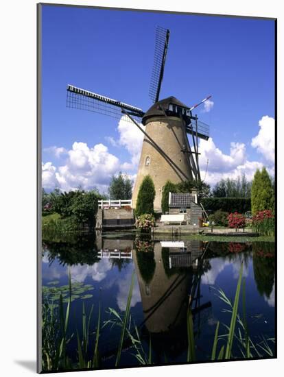 Windmill in Kinderdijk, Holland-Michael DeFreitas-Mounted Photographic Print