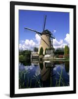 Windmill in Kinderdijk, Holland-Michael DeFreitas-Framed Photographic Print