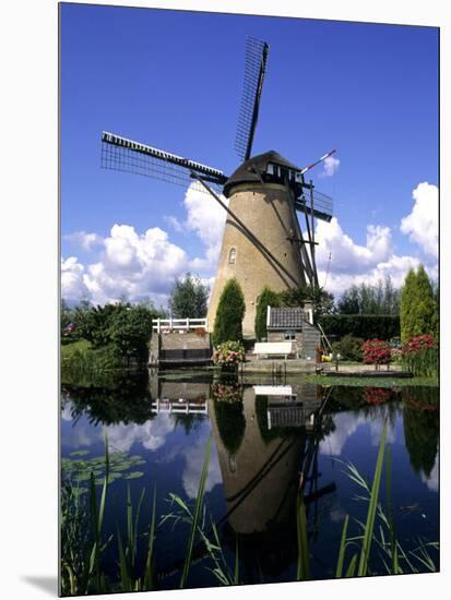 Windmill in Kinderdijk, Holland-Michael DeFreitas-Mounted Photographic Print