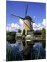 Windmill in Kinderdijk, Holland-Michael DeFreitas-Mounted Photographic Print