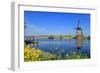 Windmill in Kinderdijk, UNESCO World Heritage Site, South Holland, Netherlands, Europe-Hans-Peter Merten-Framed Photographic Print