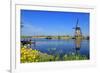 Windmill in Kinderdijk, UNESCO World Heritage Site, South Holland, Netherlands, Europe-Hans-Peter Merten-Framed Photographic Print