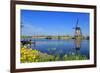 Windmill in Kinderdijk, UNESCO World Heritage Site, South Holland, Netherlands, Europe-Hans-Peter Merten-Framed Photographic Print