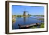 Windmill in Kinderdijk, UNESCO World Heritage Site, South Holland, Netherlands, Europe-Hans-Peter Merten-Framed Photographic Print