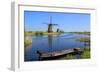 Windmill in Kinderdijk, UNESCO World Heritage Site, South Holland, Netherlands, Europe-Hans-Peter Merten-Framed Photographic Print