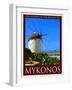 Windmill in Mykonos Greece 2-Anna Siena-Framed Giclee Print