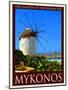 Windmill in Mykonos Greece 2-Anna Siena-Mounted Giclee Print