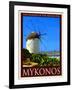 Windmill in Mykonos Greece 2-Anna Siena-Framed Giclee Print