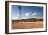 Windmill in New Mexico Landscape-Sheila Haddad-Framed Photographic Print