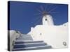 Windmill in Oia, Santorini, Cyclades, Greek Islands, Greece, Europe-Papadopoulos Sakis-Stretched Canvas