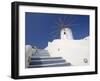 Windmill in Oia, Santorini, Cyclades, Greek Islands, Greece, Europe-Papadopoulos Sakis-Framed Photographic Print