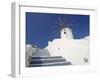 Windmill in Oia, Santorini, Cyclades, Greek Islands, Greece, Europe-Papadopoulos Sakis-Framed Photographic Print