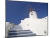 Windmill in Oia, Santorini, Cyclades, Greek Islands, Greece, Europe-Papadopoulos Sakis-Mounted Photographic Print