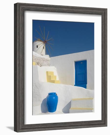 Windmill in Oia, Santorini, Cyclades, Greek Islands, Greece, Europe-Papadopoulos Sakis-Framed Photographic Print