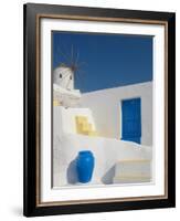 Windmill in Oia, Santorini, Cyclades, Greek Islands, Greece, Europe-Papadopoulos Sakis-Framed Photographic Print