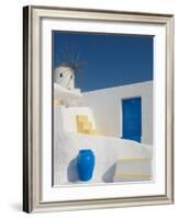 Windmill in Oia, Santorini, Cyclades, Greek Islands, Greece, Europe-Papadopoulos Sakis-Framed Photographic Print