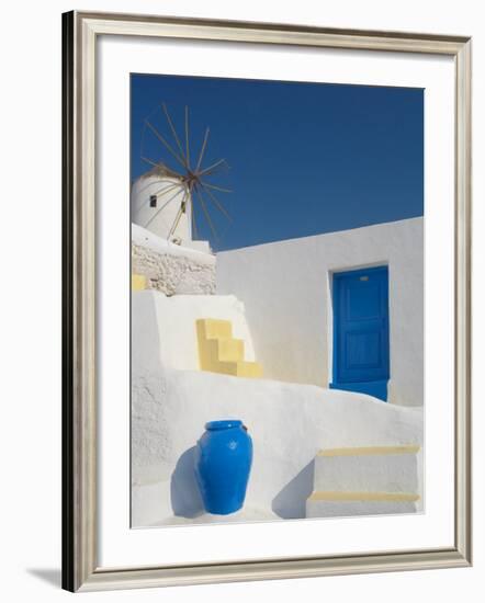 Windmill in Oia, Santorini, Cyclades, Greek Islands, Greece, Europe-Papadopoulos Sakis-Framed Photographic Print